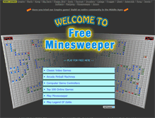 Tablet Screenshot of freeminesweeper.org